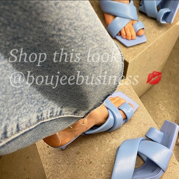 ZARA Padded Heeled Soft Leather Sandals - Picture 5 of 12